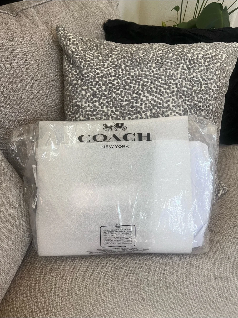 Coach Black Crystal Signature Jacquard Hamptons Hobo Bag